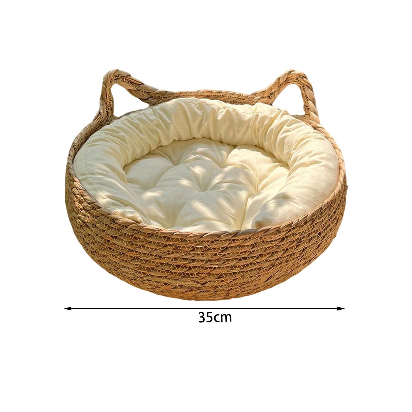 Rascador de Cama para Gatos con cojín extraíble Accs cómodo Lavable salón Cama Gato rascador para Cachorro, Blanco 35cm