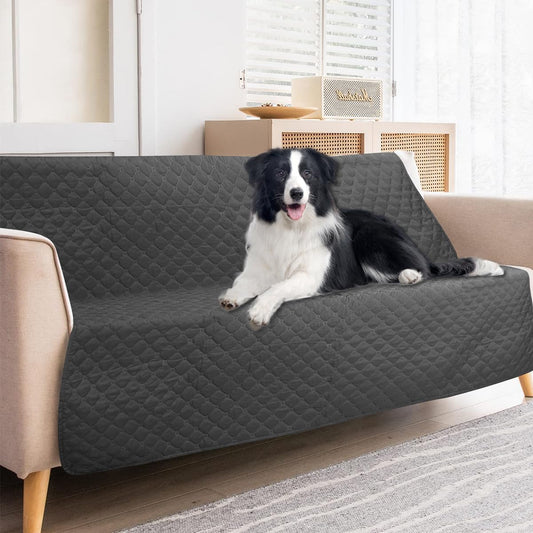 BTOOTB Juegos de Sábanas para Mascotas Caseras, Colchón Antideslizante Impermeable para Mascotas, Cojín de Sofá, Colchón Protector Reutilizable para Mascotas, Perros y Gatos (40" x 50", Gris)